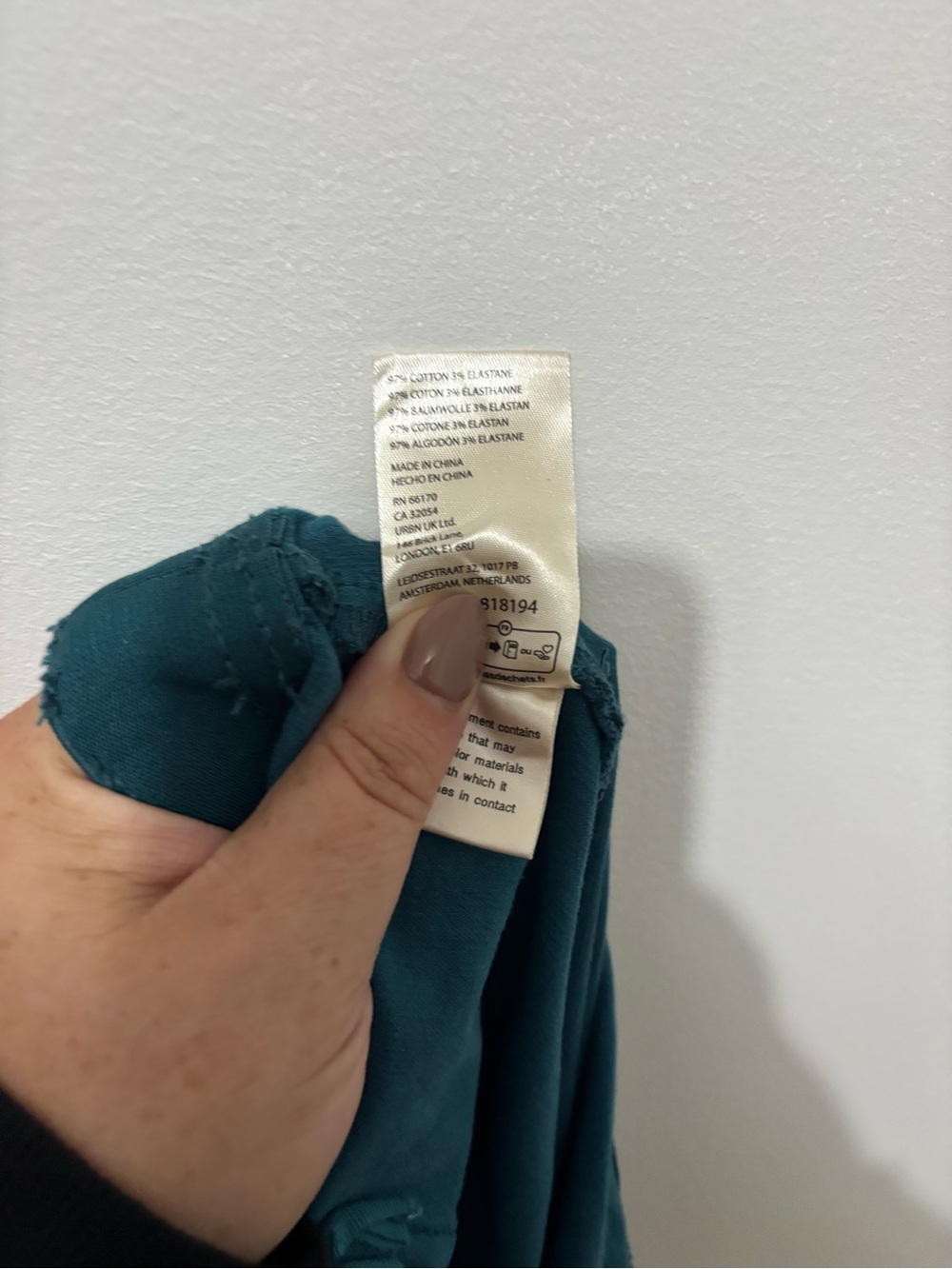 Anthropologie Plus Size Teal Corduroy Pull-On Cropped Flare Pants - Picture 5 of 5